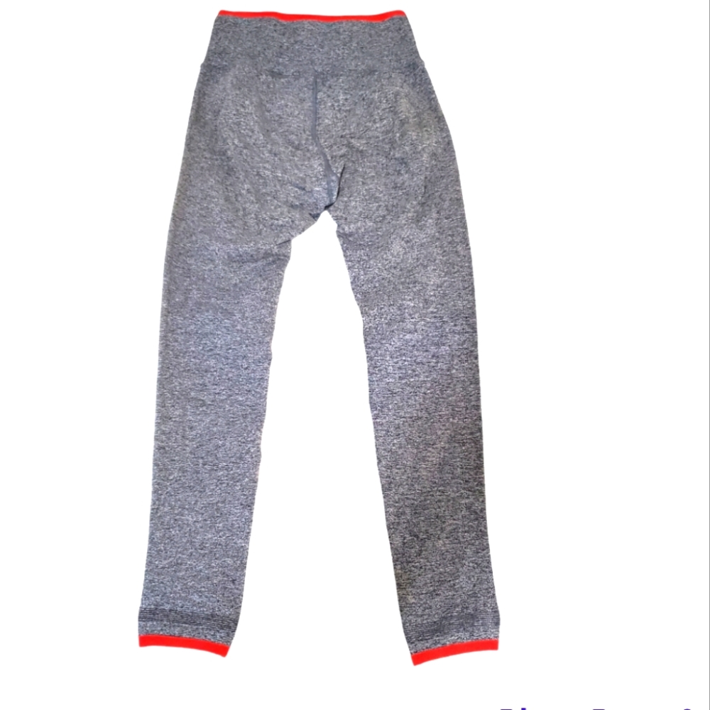 Athleta Andes High Rise Seamless Tight Gray with Red Trim| Size: S - Picture 3 of 12